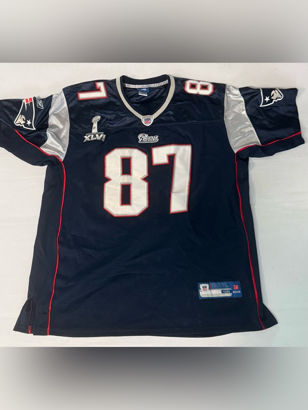 Vintage Reebok Game Use Jersey Gronkowski Súper Bowl XLVI Size 2XL